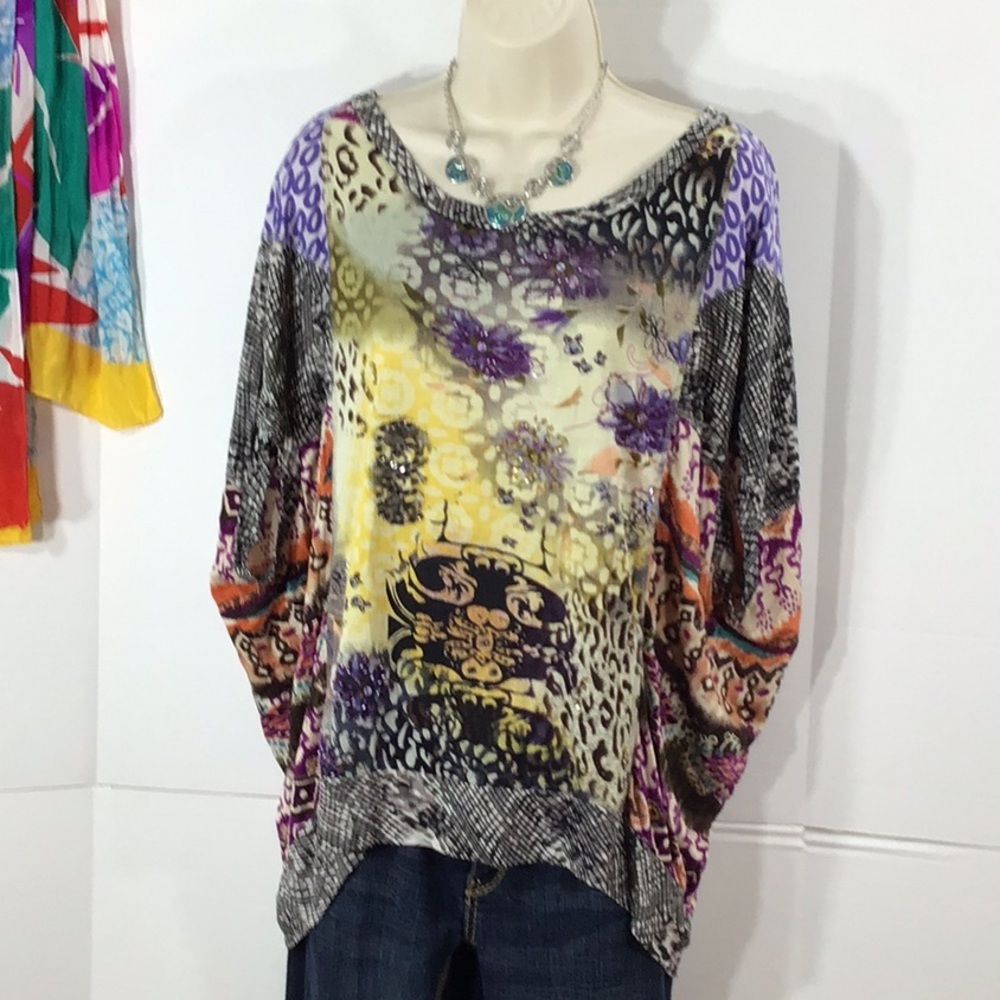 Bila multi color boho oversized top